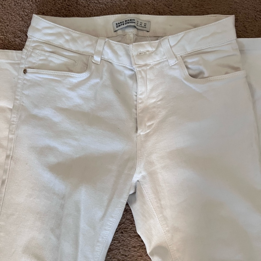 Zara white skinny jeans